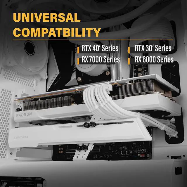 Alt view image 2 of 7 - GPU Holder Brace Graphics Card GPU Support Video Card Holder Bracket, Strenchable Structure, Video Card Sag Holder/Holster Bracket Support RX7990XTX, RTX4090, White-341-3