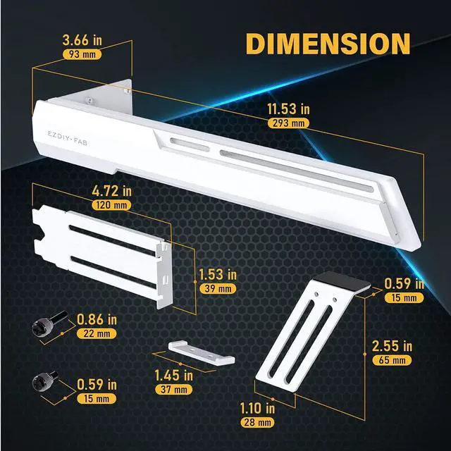 Alt view image 3 of 7 - GPU Holder Brace Graphics Card GPU Support Video Card Holder Bracket, Strenchable Structure, Video Card Sag Holder/Holster Bracket Support RX7990XTX, RTX4090, White-341-3