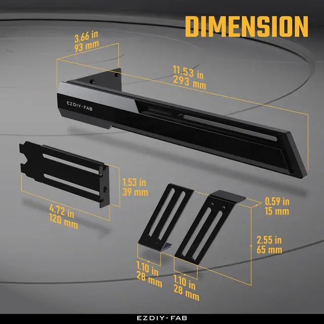 Alt view image 3 of 7 - GPU Holder Brace Graphics Card GPU Support Video Card Holder Bracket, Strenchable Structure, Video Card Sag Holder/Holster Bracket Support RX7990XTX, RTX4090, Black-341-2