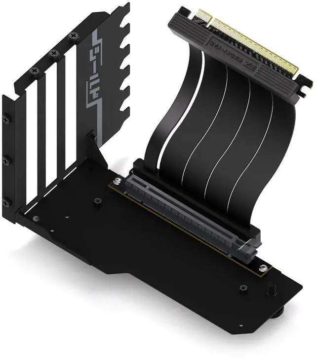Main image of Shield Vertical GPU Mount, 115mm PCIe 4.0 Riser Cable, Black