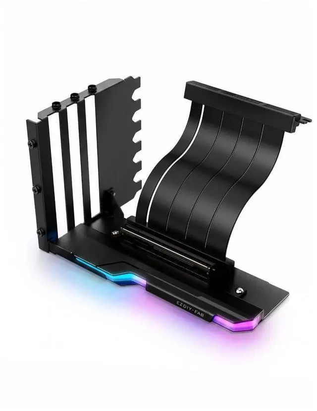 Main image of AH00 ARGB Vertical GPU Mount with PCIe 5.0 x16 Riser Cable, Black