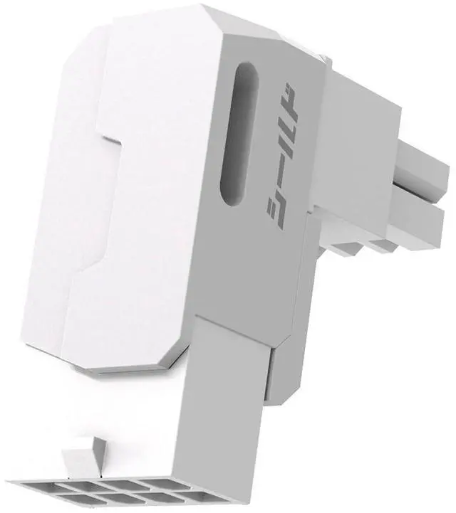 Main image of Shield Series 8-Pin PCIe GPU Power Adapter,90-Degree Angled Connector, Aluminum Design for Graphics Cards Reverse Type,White-1 Pack