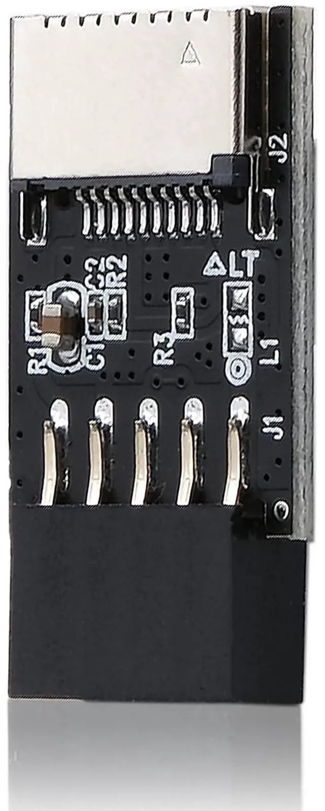 Alt view image 2 of 7 - USB2.0 Internal Header (9-Pin) to USB3.1/3.2 Type-C (20-Pin) A-Key Front Panel 180 Degrees Adapter, Extend USB Type E Ports to PCs Front Panel USB Ports
