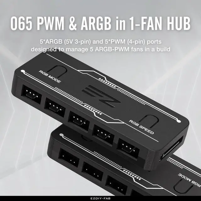 Alt view image 4 of 6 - RGB PWM Fan Hub 065-5