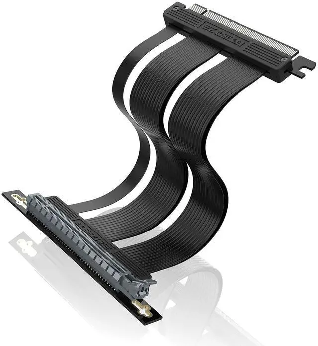 Main image of PCI Express 4.0 16x Flexible Cable Extension Port Adapters for Graphics Card, High Speed PCIE Gen4 Riser Cable 90 Degrees-170mm