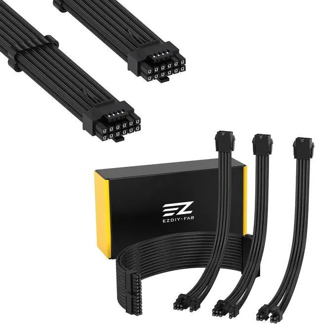 Main image of 18AWG PSU Cable Extension Kit 4PIN/8PIN to 6+2Pin/ 8PIN to 4+4PIN Combo with 16AWG 600W12VHPWR 12+4Pin PSU Cable