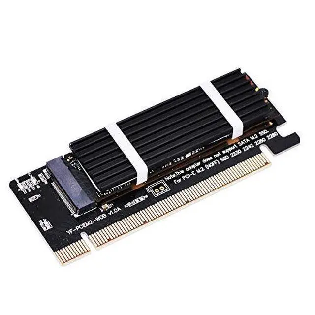 Alt view image 2 of 5 - NVME PCIe 4.0 Adapter, M.2 NVME SSD to PCI Express Adapter with Heat Sink, Only Support PCIe x16 Slot,Support M.2 SSD 2230 2242 2260 2280