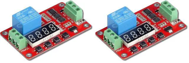 Main image of DC 12V Programmable Multifunction Time Delay Relay Module with Segment LEDs Display for Smart Home, Automatic Control (Pack of 2)