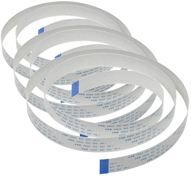 Main image of Pi Camera Cable, Octoprint Octopi Webcam, Monitor 3D Printer, 3.28FT/100CM Long Extension Flex Ribbon Cable for Raspberry Pi (Pack of 3)