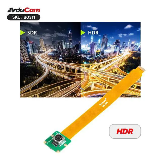 Alt view image 4 of 7 - for Raspberry Pi Camera Module 3 Wide, 120°(D) IMX708 Autofocus Pi Camera V3, 15cm 15-22 Pin FFC Cable