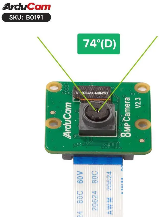 Alt view image 3 of 7 - 8MP IMX219 Camera Module Compatible with NVIDIA Jetson Orin NX/AGX Orin, Fixed Focus