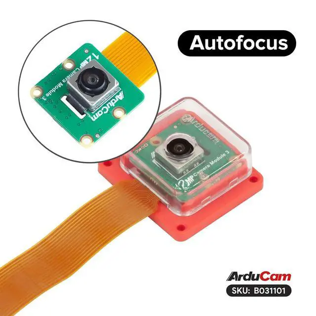 Alt view image 2 of 7 - for Raspberry Pi Camera Module 3 Wide, 120°(D) IMX708 Autofocus Pi Camera V3 with Case, Comes with15cm 15-22 Pin and 22-22 Pin FFC Cable