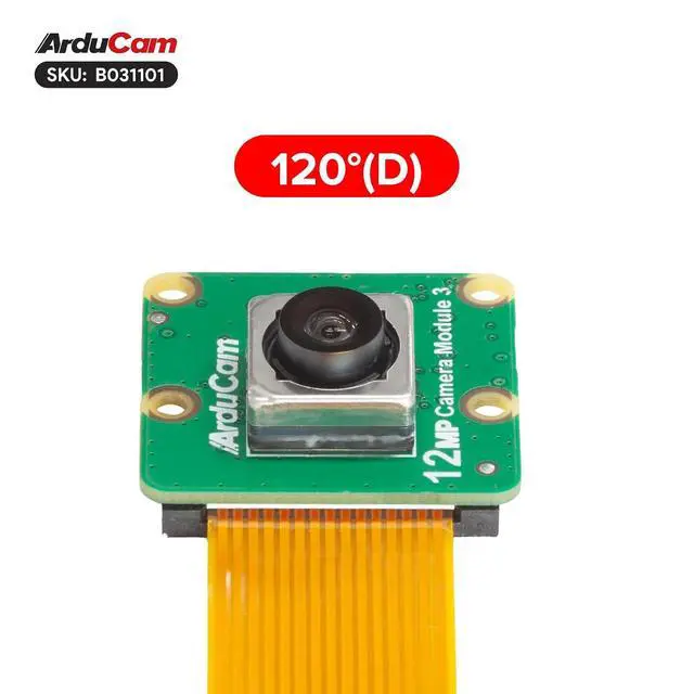Alt view image 7 of 7 - for Raspberry Pi Camera Module 3 Wide, 120°(D) IMX708 Autofocus Pi Camera V3 with Case, Comes with15cm 15-22 Pin and 22-22 Pin FFC Cable