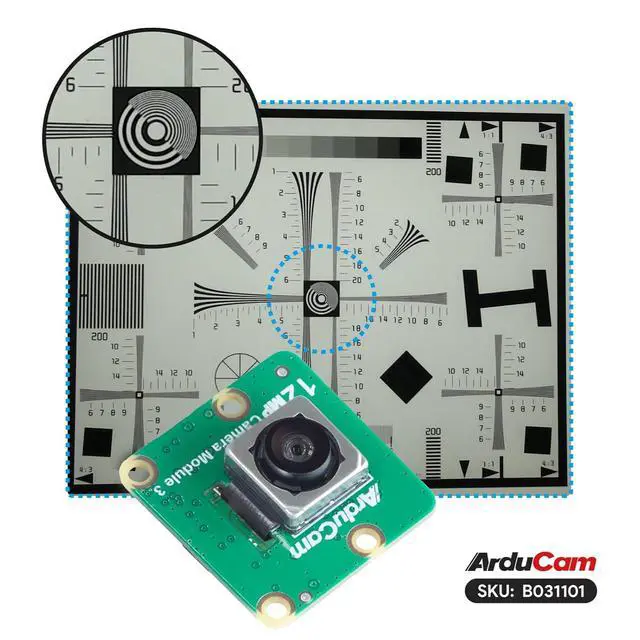 Alt view image 6 of 7 - for Raspberry Pi Camera Module 3 Wide, 120°(D) IMX708 Autofocus Pi Camera V3 with Case, Comes with15cm 15-22 Pin and 22-22 Pin FFC Cable