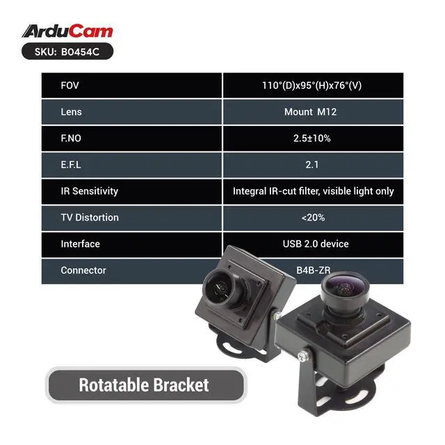 Alt view image 5 of 7 - OV5648 USB Camera Module, 5MP Webcam, 110°(D) Wide Angle Manual Focus USB Camera for Windows, Linux, Android, and Mac OS