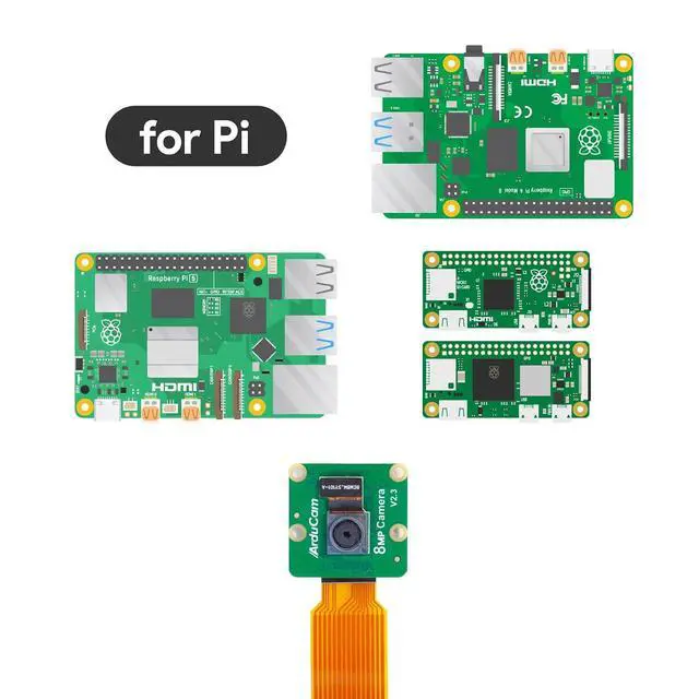 Alt view image 7 of 7 - for Raspberry Pi Camera Module V2-8 Megapixel,1080p (RPI-CAM-V2 + 5.9"/150mm Flex Cable + Pi Zero Cable) (Pack of 2)