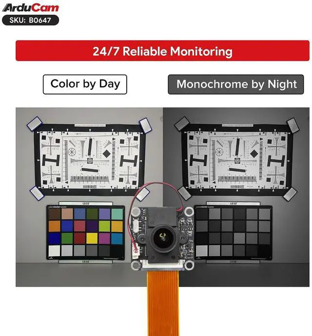 Alt view image 3 of 7 - 1080P Raspberry Pi Camera Module with STARVIS Sensor, Day & Night Vision Camera, Automatic IR-Cut Filter, Low Light Camera, 102° Wide-Angle Lens, Compatible with Pi 5, 4, 3 & Zero 2 W