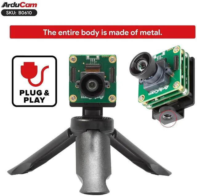 Alt view image 6 of 7 - 2.3MP USB 3.0 Camera Module, 1920×1200 100FPS Global Shutter High-Speed UVC Camera with Onboard ISP, M12 Wide Angle Lens, Plug & Play USB Webcam for Windows, Linux