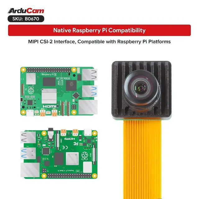 Alt view image 3 of 7 - 12.3MP IMX500 AI Camera Module for Raspberry Pi