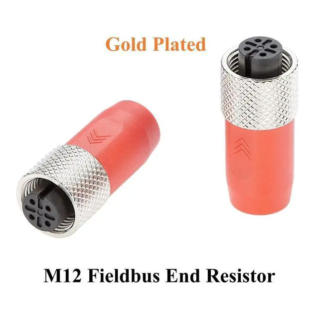 Alt view image 4 of 6 - CC-Link M12 A-Code 4 Pin Female Terminator 110 Ohm 1/4W M12 Plug End Termination Resistor Fieldbus Industrial Terminator for PLC, Servo Drives, Robotics Automation Systems (Female)