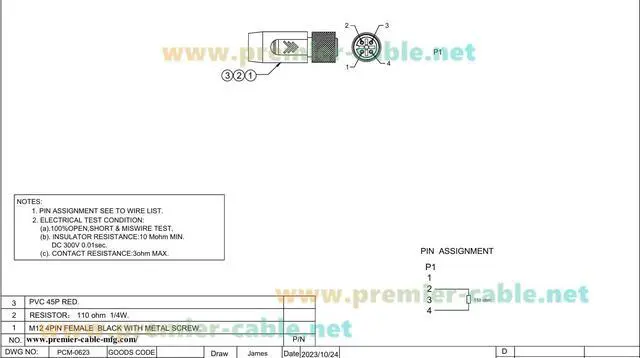 Alt view image 6 of 6 - CC-Link M12 A-Code 4 Pin Female Terminator 110 Ohm 1/4W M12 Plug End Termination Resistor Fieldbus Industrial Terminator for PLC, Servo Drives, Robotics Automation Systems (Female)