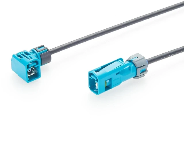 Main image of IP67 Left Angle Fakra Z Code Female to Female RF Coaxial Cable (Left, 2M)