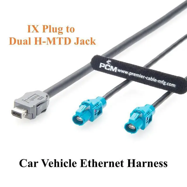 Alt view image 5 of 7 - IX40G-A-10S-CV(7.0) IX Plug to Dual H-MTD E6K10A-1CAZ5-Z Female Automotive Ethernet Cable 100/1000BASE-T1 in-Vehicle Network Cable for ADAS, ECU(2M/6.6FT)