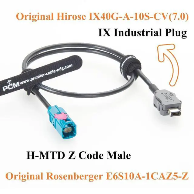 Alt view image 2 of 7 - IX40G-A-10S-CV(7.0) IX Plug to H-MTD E6S10A-1CAZ5-Z Male Automotive Ethernet Cable 10Gbps 100/1000BASE-T1 Shielded Cable for ADAS, Infotainment, ECU(0.5M/1.64FT)