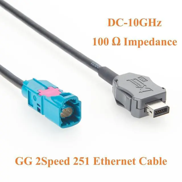 Alt view image 4 of 7 - IX40G-A-10S-CV(7.0) IX Plug to H-MTD E6S10A-1CAZ5-Z Male Automotive Ethernet Cable 10Gbps 100/1000BASE-T1 Shielded Cable for ADAS, Infotainment, ECU(0.5M/1.64FT)