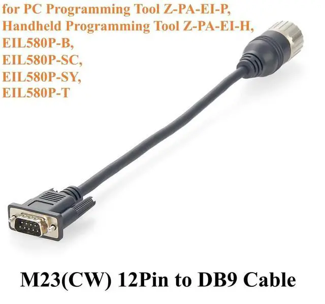 Alt view image 5 of 6 - M23 12Pin Female to D-SUB 9 Pin Male Connecting Cable Shielded M23(CW) to DB9 Encoder PC-Programming Cable Compatible with Baumer 11119257(20cm)