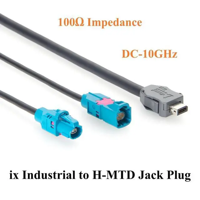 Alt view image 5 of 7 - IX to H-MTD Z Code Male & Female Y Splitter IX40G-A-10S-CV(7.0) to Rosenberger E6K10A & E6S10A AEcable 2Y Automotive Ethernet Cable, 100BASE-T1/1000BASE-T1(2M/6.6FT)