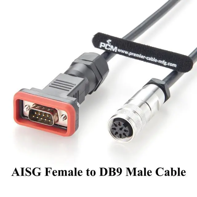 Alt view image 2 of 7 - AISG M16 8 Pin Female to DB9 Male Cable Base Station Antenna AISG RET Control RRU RCU RRH Connection Cable Compatible with ATCB-DB9 for Tower Mounted Amplifier (1M/3.28FT)