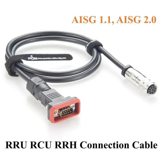 Alt view image 4 of 7 - AISG M16 8 Pin Female to DB9 Male Cable Base Station Antenna AISG RET Control RRU RCU RRH Connection Cable Compatible with ATCB-DB9 for Tower Mounted Amplifier (1M/3.28FT)