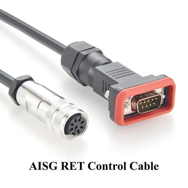 Alt view image 5 of 7 - AISG M16 8 Pin Female to DB9 Male Cable Base Station Antenna AISG RET Control RRU RCU RRH Connection Cable Compatible with ATCB-DB9 for Tower Mounted Amplifier (1M/3.28FT)
