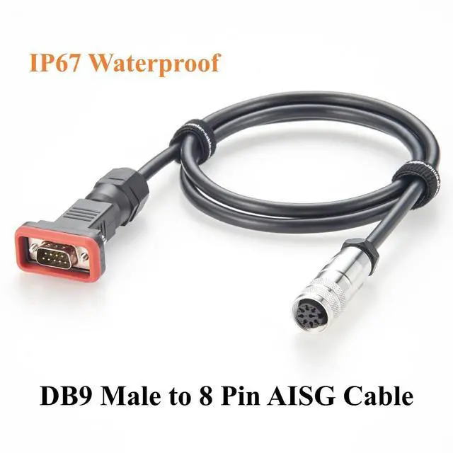 Alt view image 6 of 7 - AISG M16 8 Pin Female to DB9 Male Cable Base Station Antenna AISG RET Control RRU RCU RRH Connection Cable Compatible with ATCB-DB9 for Tower Mounted Amplifier (1M/3.28FT)