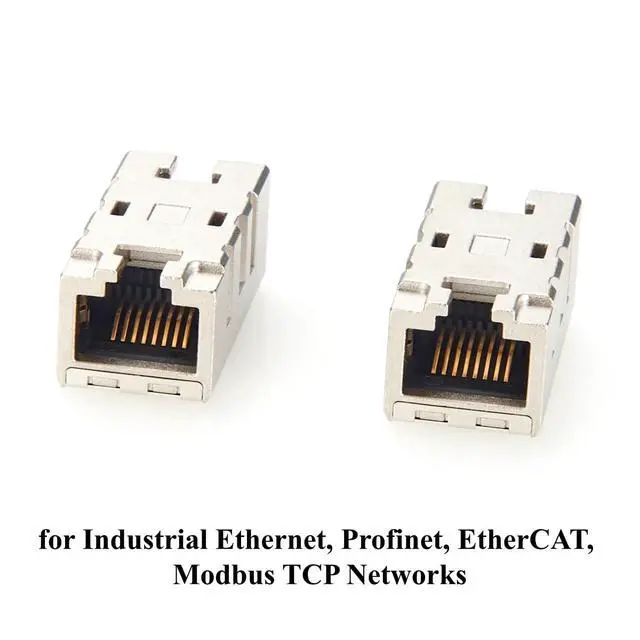 Alt view image 7 of 7 - 10Gbps Cat6A RJ45 Inline Coupler IP20 Shielded Ethernet Extender RJ45 8P8C Female to Female Connector for PoE++, Industrial Network, Patch Panels, Compatible with 09455451560 (1PC)