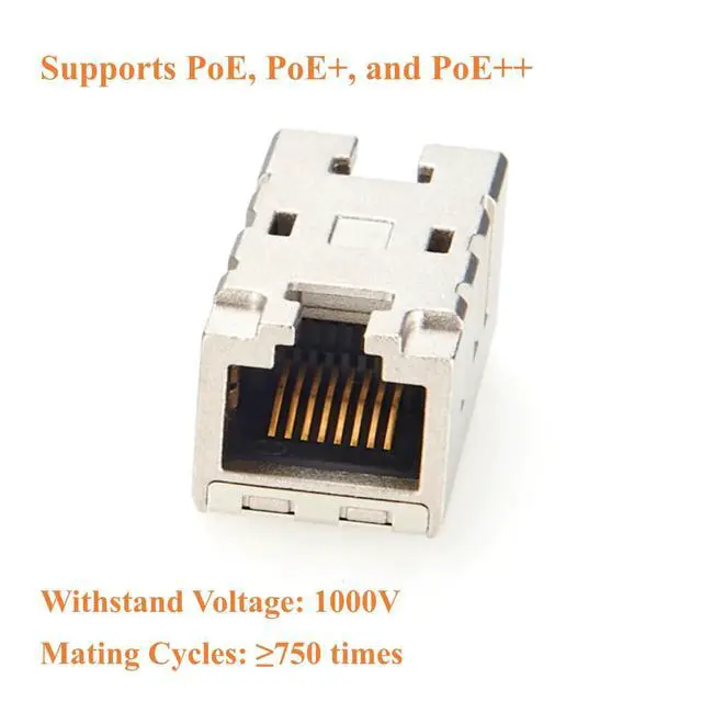 Alt view image 4 of 7 - 10Gbps Cat6A RJ45 Inline Coupler IP20 Shielded Ethernet Extender RJ45 8P8C Female to Female Connector for PoE++, Industrial Network, Patch Panels, Compatible with 09455451560 (1PC)