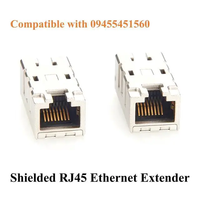 Alt view image 5 of 7 - 10Gbps Cat6A RJ45 Inline Coupler IP20 Shielded Ethernet Extender RJ45 8P8C Female to Female Connector for PoE++, Industrial Network, Patch Panels, Compatible with 09455451560 (1PC)