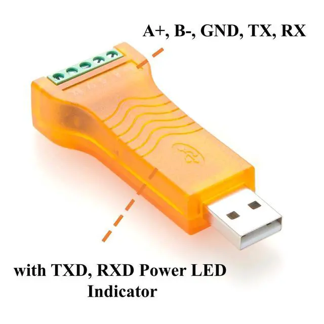 Alt view image 4 of 6 - 2 in 1 USB to RS485 TTL 3.3V 5V Serial Converter Module FTDI FT232 USB COM Port Adapter with 5 Pin Terminal Block LED Indicators for Windows 11/10/8/7/XP, MacOS, Linux, Android