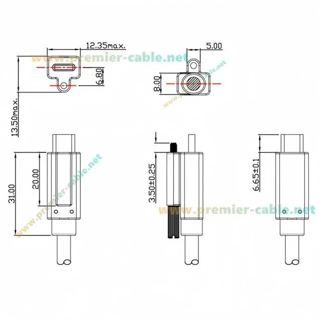 Alt view image 6 of 7 - USB 3.1 C Male to USB 3.0 A Male Cable with Single Screw Lock 5Gbps Panel Mount USB 3.1 Gen 1 Type-C to Type-A Charging & Data Cable for Industry Camera, Machine Vision, Robotics (1.5M/4.92FT)
