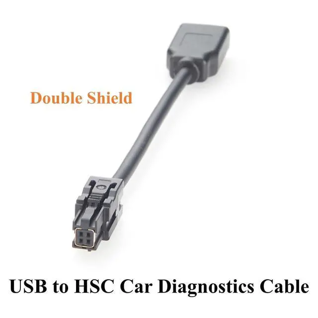 Alt view image 3 of 6 - USB 2.0 A Female to HSC 4Pin Female Automotive Cable Compatible with CAA00HSC1001100 USB to HSC Car Data & Power Vehicle Diagnostics Cable for Infotainment, GPS Navigation, ECU (17cm)