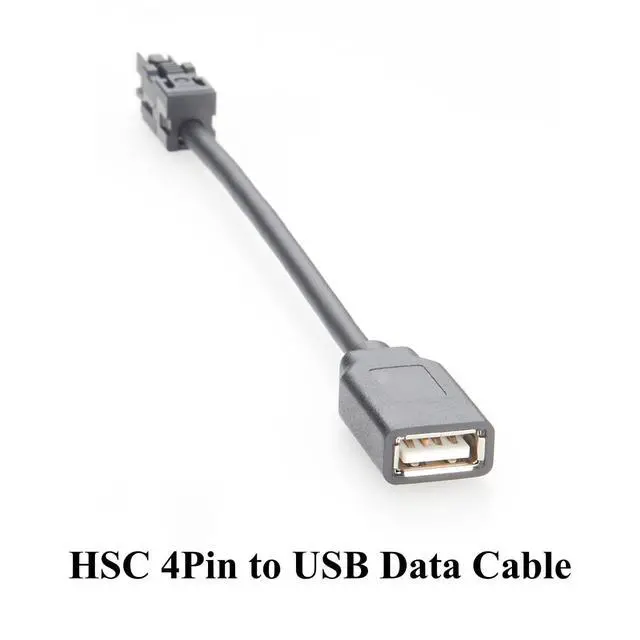 Alt view image 4 of 6 - USB 2.0 A Female to HSC 4Pin Female Automotive Cable Compatible with CAA00HSC1001100 USB to HSC Car Data & Power Vehicle Diagnostics Cable for Infotainment, GPS Navigation, ECU (17cm)
