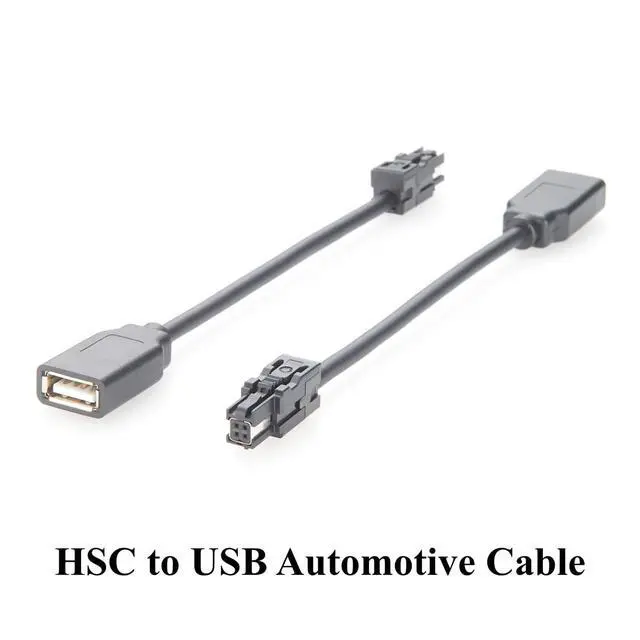 Alt view image 5 of 6 - USB 2.0 A Female to HSC 4Pin Female Automotive Cable Compatible with CAA00HSC1001100 USB to HSC Car Data & Power Vehicle Diagnostics Cable for Infotainment, GPS Navigation, ECU (17cm)