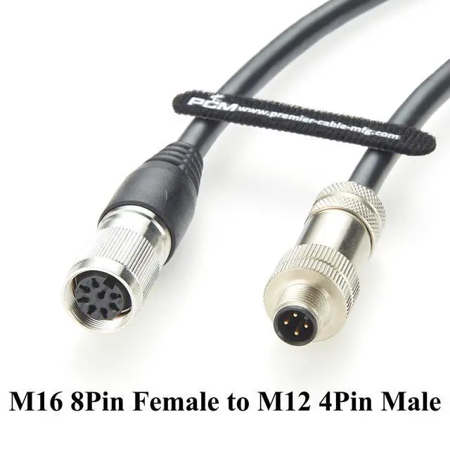 Alt view image 2 of 6 - AISG RET Control Cable M16 8Pin Female to M12 4Pin Male Cable Remote Electrical Tilt Antenna Controller Compatible with TSR48431/2500 for 5G, 4G LTE, 3G Base Station(2.5M/8.2FT)