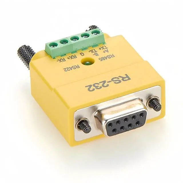 Main image of 2 in 1 DB9 RS232 to RS485 RS422 Serial Converter Plug D-Sub 9Pin Interface to 5 Pin Terminal Block RS485 Communication Adapter Full Duplex Connector (DB9 Female)