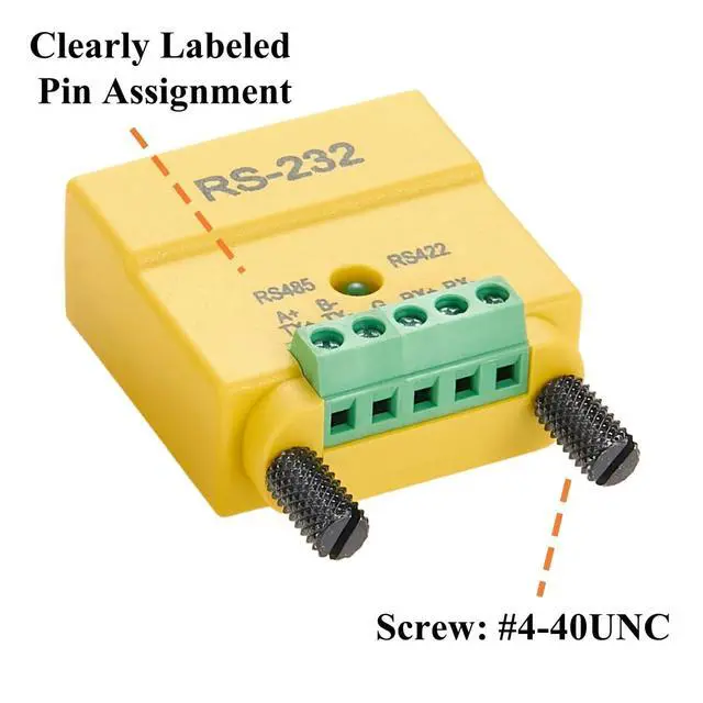 Alt view image 5 of 6 - 2 in 1 DB9 RS232 to RS485 RS422 Serial Converter Plug D-Sub 9Pin Interface to 5 Pin Terminal Block RS485 Communication Adapter Full Duplex Connector (DB9 Female)