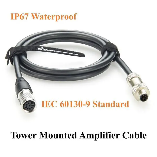 Alt view image 5 of 6 - AISG RET Control Cable M16 8Pin Female to M12 4Pin Male Cable Remote Electrical Tilt Antenna Controller Compatible with TSR48431/2500 for 5G, 4G LTE, 3G Base Station(2.5M/8.2FT)