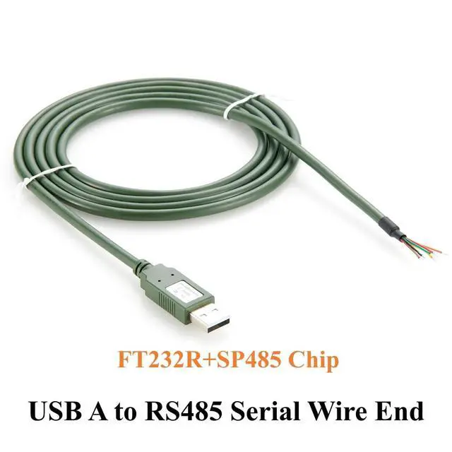 Alt view image 3 of 6 - Compatible USB-RS485-WE-1800 USB 2.0 A to RS485 Serial Wire End Cable with FTDI FT232R Chip USB to UART COM Port Converter for Windows, Linux, MacOS, Android(1.8M/5.91FT)