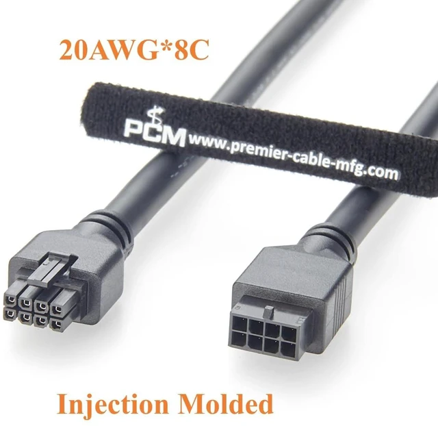 Alt view image 4 of 7 - Micro-Fit 3.0 8Pin Male Plug to Female Receptacle Cable Assembly 8 Circuits Dual Row Power and Signal Cable Compatible with 430200801 to 430250800 (1PC, 2M/6.6FT)