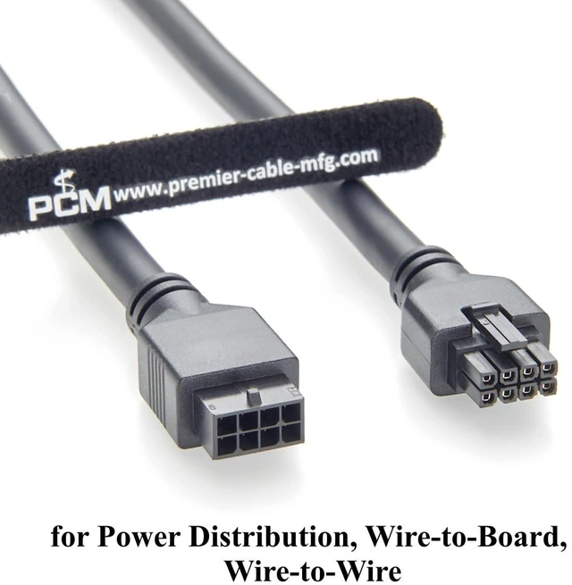 Alt view image 6 of 7 - Micro-Fit 3.0 8Pin Male Plug to Female Receptacle Cable Assembly 8 Circuits Dual Row Power and Signal Cable Compatible with 430200801 to 430250800 (1PC, 2M/6.6FT)